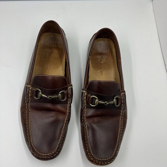 PETER MILLAR 'Leather Bit Loafers' Mens Brown Slip-On  - Sz 13 M - Picture 2 of 6